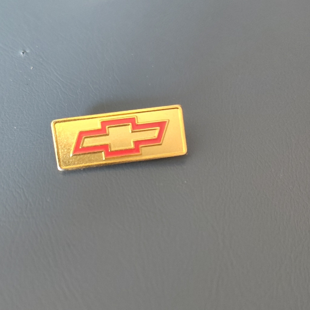Vintage Chevrolet Gold and Red Logo 'BowTie' Pin